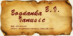Bogdanka Vanušić vizit kartica